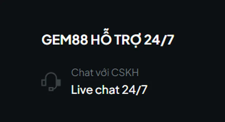Hỗ trợ người chơi 24/7 tại Gem88.